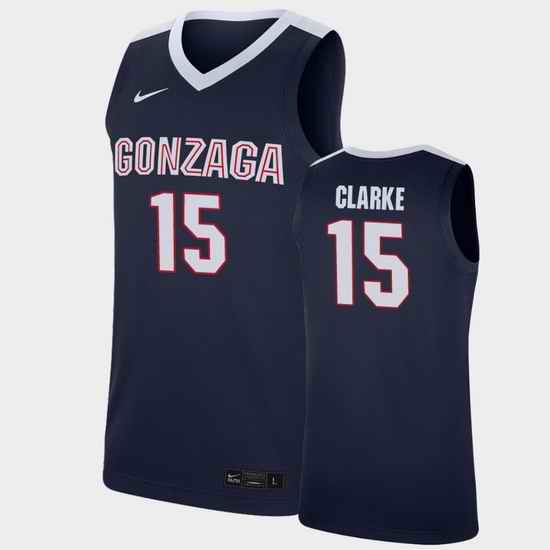 Men Gonzaga Bulldogs Brandon Clarke Replica Navy College Basketball Jersey